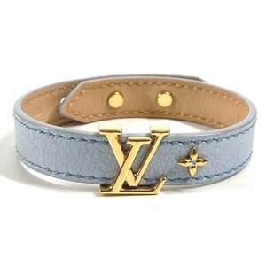 LOUIS VUITTON Blue Leather Charm Bracelet
